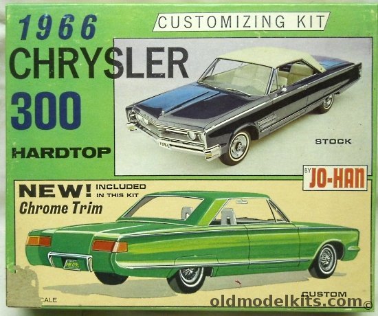 Jo-Han 1/25 1966 Chrysler 300 Hardtop Customizing Kit - Stock / Rally / Custom, C-1166-149 plastic model kit